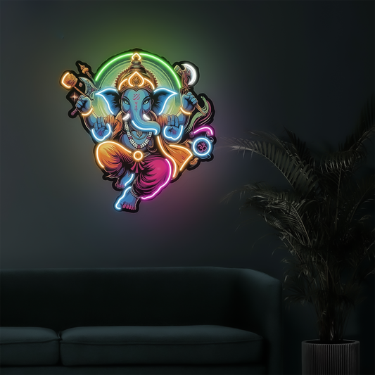 Lord Ganesh Neon Sign Artwork