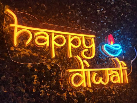 Happy Diwali Neon wall LED Light – Festive Decor with Radiant Glow