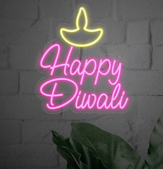 Happy Diwali Neon wall LED Light – Festive Decor