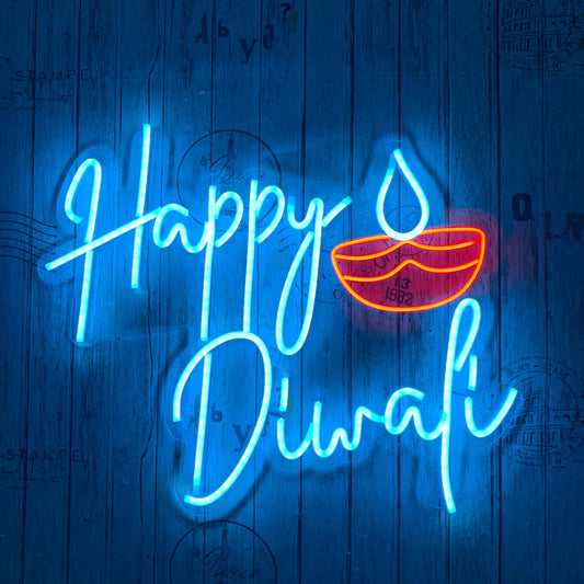 Happy Diwali Neon LED Light | Festive Decor for Diwali | Warm & Radiant Glow